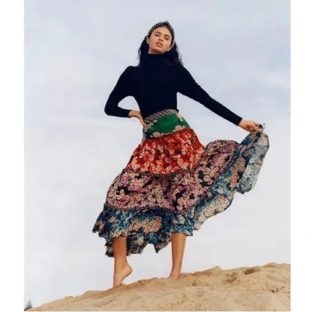 Anthropologie Bhanuni By Jyoti Anarosa Tiered
Maxi Skirt